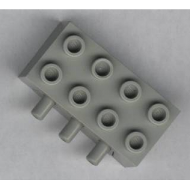 light gray pneumatic distribution block 2 x 4 with non-return valve