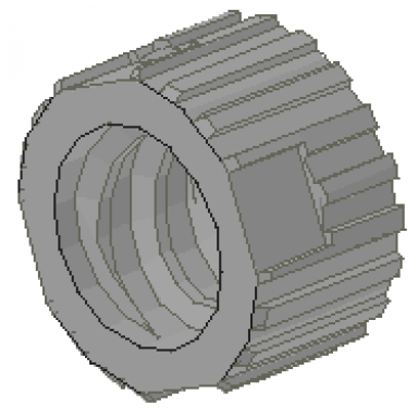light gray technic axle nut