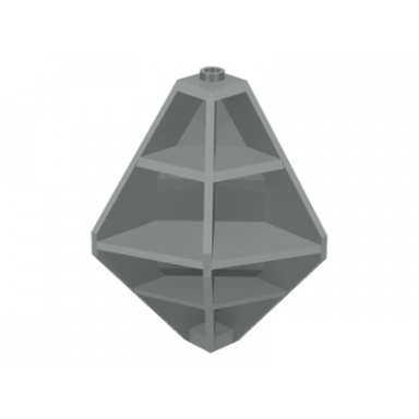 light gray panel 4 x 4 x 6 corner convex ribbed
