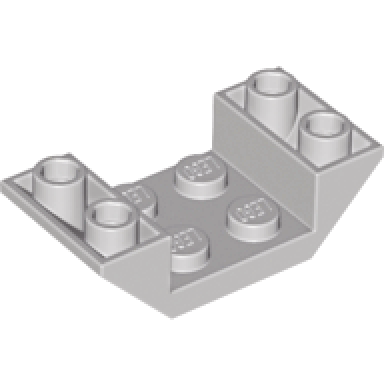light gray slope inverted 45 4 x 2 double with 2 x 2 cutout