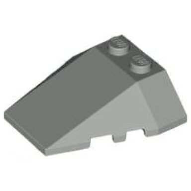 light gray wedge 4 x 4 triple with stud notches