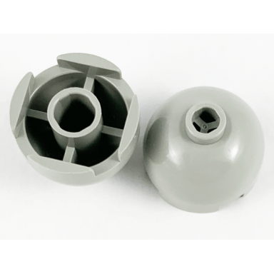 light gray brick round 2 x 2 dome top without bottom axle holder