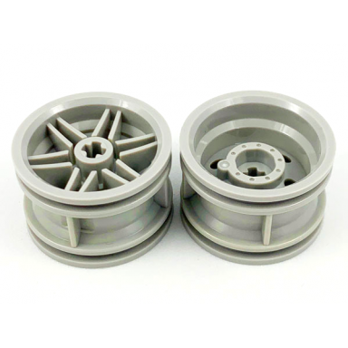 light gray wheel 30.4mm d x 20mm with no pin holes and reinforced rim