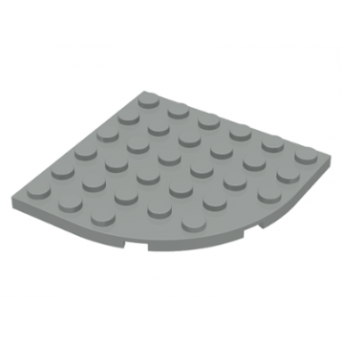 light gray plate round corner 6 x 6