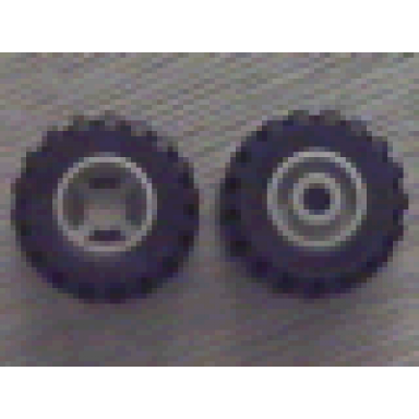 light gray wheel 11mm d x 12mm hole round for wheels holder pin with black tire 21mm d x 12mm - offset tread small wide 6014a 6015