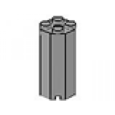 light gray brick modified octagonal 2 x 2 x 3 1 3