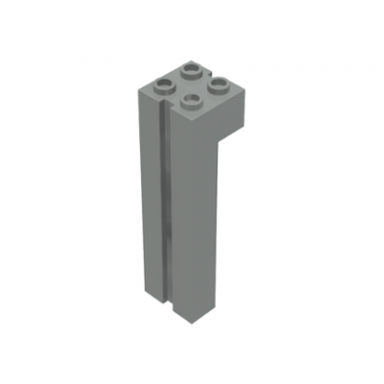 light gray brick modified 2 x 2 x 6 with channel