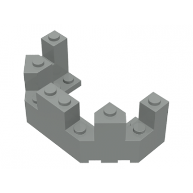 light gray castle turret top 4 x 8 x 2 1 3