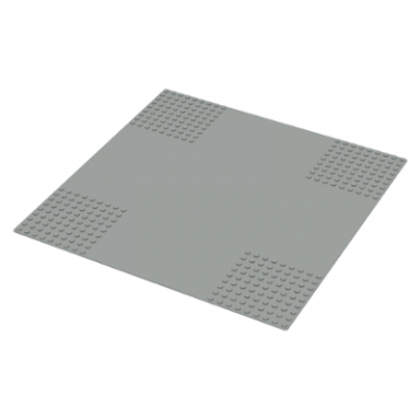 light gray baseplate road 32 x 32 9-stud crossroads