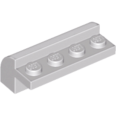 light gray slope curved 2 x 4 x 1 1 3 with 4 recessed studs