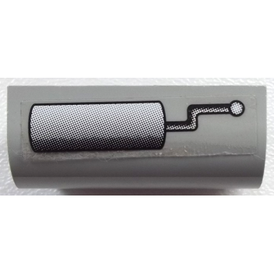 light gray slope curved 2 x 4 x 1 1 3 with 4 recessed studs with tank configuration a pattern sticker - sets 10022 10025