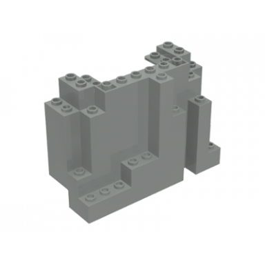 light gray rock panel 4 x 10 x 6 rectangular burp
