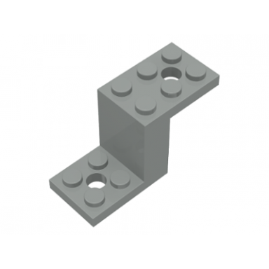 light gray bracket 5 x 2 x 2 1 3 with 2 holes