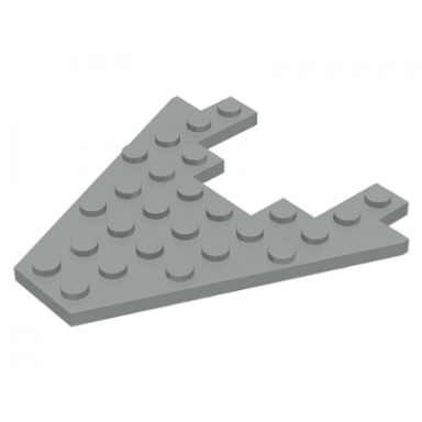 light gray wedge plate 8 x 8 with 3 x 4 cutout