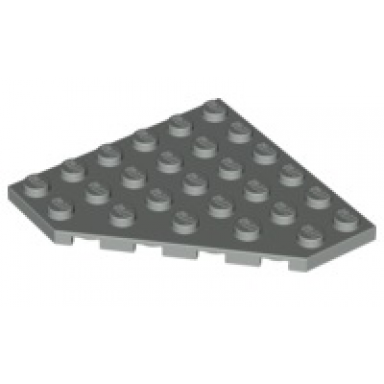 light gray wedge plate 6 x 6 cut corner