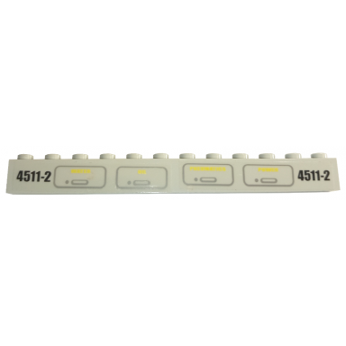brick 1 x 12 with 4511-2 and water oil pneumatics and power pattern stickers - sets 4511 10158