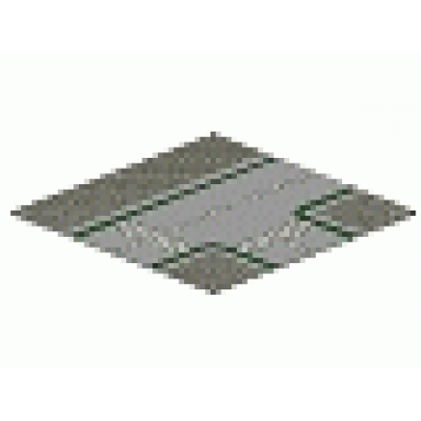 light gray baseplate road 32 x 32 8-stud t intersection with road pattern