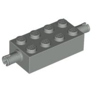 light gray brick modified 2 x 4 with pins