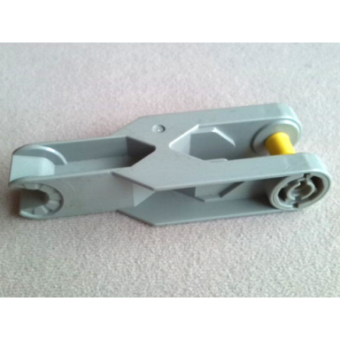 light gray duplo toolo arm 2 x 6 with triangular set screw and clip ends