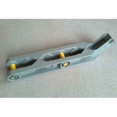 light gray duplo toolo arm 2 x 10 with angled clip at end