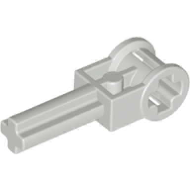 light gray technic axle 2l with reverser handle axle connector