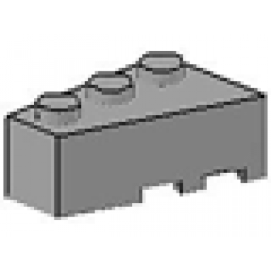 light gray wedge 3 x 2 left