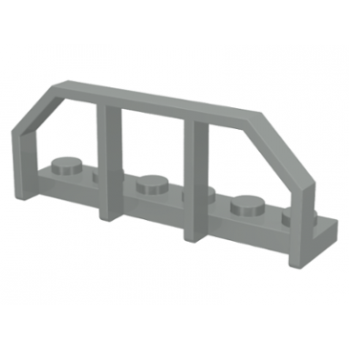 light gray plate modified 1 x 6 with train wagon end fence