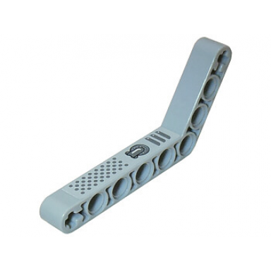 light gray technic liftarm modified bent thick 1 x 9 6 - 4 with dots and vents pattern sticker - set 8222