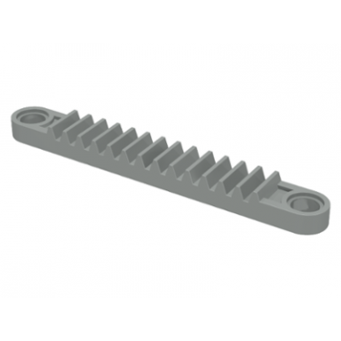light gray technic gear rack 1 x 8 with holes