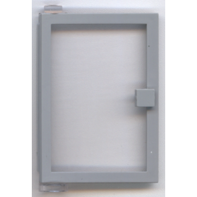 light gray door 1 x 4 x 5 left with trans-clear glass