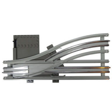 light gray train track 12v switch point left type 2 - track only