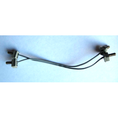 light gray electric wire 12v 4.5v with 2 leads 14 studs long with 4 light gray electric connector 1-way male squared x466c14 765c01