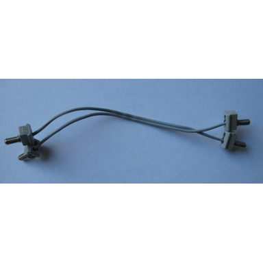 light gray electric wire 12v 4.5v with 2 leads 15 studs 12cm long with 4 light gray electric connector 1-way male squared