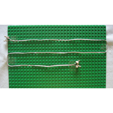 light gray electric wire 12v 4.5v with 2 leads 96 studs long with 4 light gray electric connector 1-way male squared x466c96 765c01