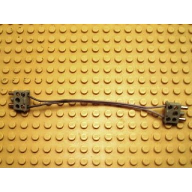 light gray electric wire 12v 4.5v with 2 leads 14 studs long with 2 light gray electric connector 2-way male squared narrow long with center post x466c14 766c01