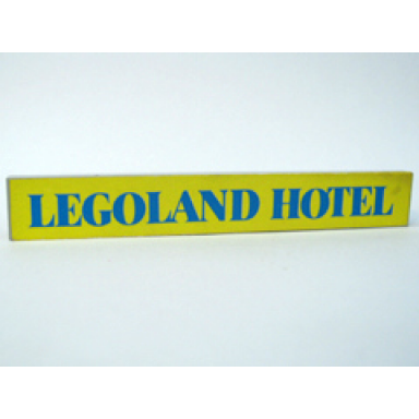 light gray train level crossing center rail cap insert with legoland hotel pattern sticker - set 6390