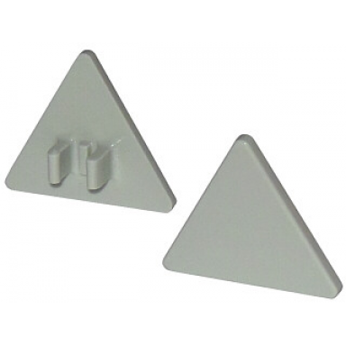 light gray road sign 2 x 2 triangle with clip