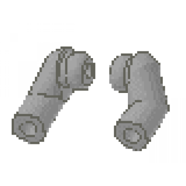 light gray arm matching left and right pair
