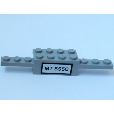light gray stickered assembly 10 x 2 x 1 1 3 with mt 5550 pattern sticker - set 5550 - 2 plate 1 x 4 1 plate 1 x 10 1 plate 2 x 4