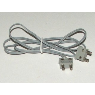 light gray electric wire 12v 4.5v with 2 leads 96 studs long with 2 light gray electric connector 2-way male squared narrow long without center post