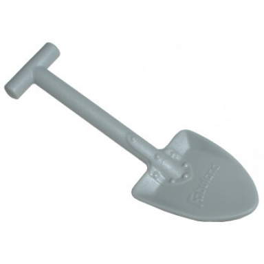 light gray fabuland utensil shovel with embossed fabuland logo