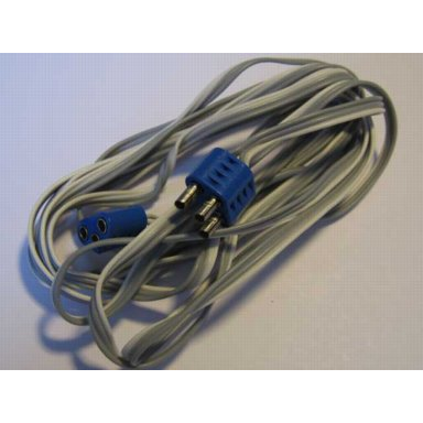 light gray electric wire 12v 4.5v with three leads with blue male and female connectors 200cm long