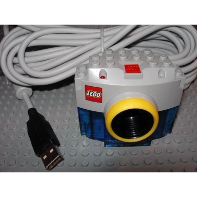 light gray electric camera usb with logo