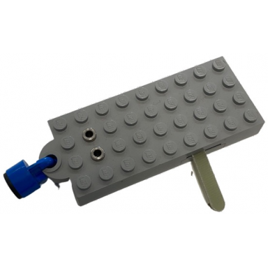 light gray electric train 4.5v automatic pole reverser brick 4 x 9 with magnet holder with blue magnet coupling train - 6.5mm cylinder x877 x547b