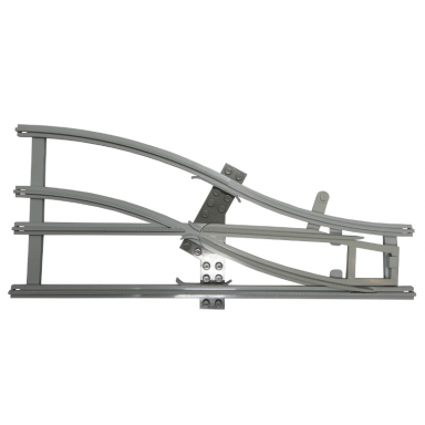light gray train track 4.5v switch point right with dark gray ties