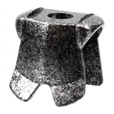 speckle black-silver minifigure armor breastplate with leg protection