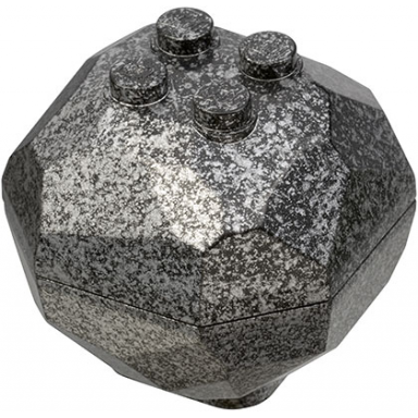 speckle black-silver rock 4 x 4 octagonal boulder 30293 30294