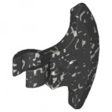 speckle black-silver minifigure weapon axe head with clip