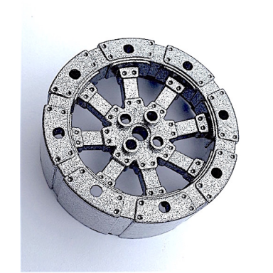 speckle black-silver wheel wagon viking with 12 holes 55mm d.