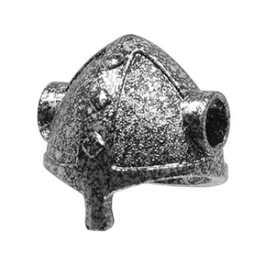 speckle black-silver minifigure headgear helmet viking with side holes